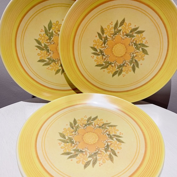 SOLD🚫 Vtg 60s Genuine Melamine Dinner Plates - Picture 2 of 9